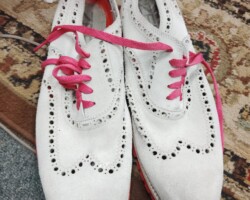 $88 Cole Haan Men's ØriginalGrand Wingtip Oxford — White/Pink Men’s 10 M